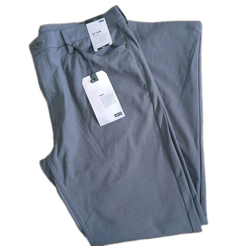 Levi's Men's 511 Slim Tech 5-Pocket Pants 38x32 Gray NWT